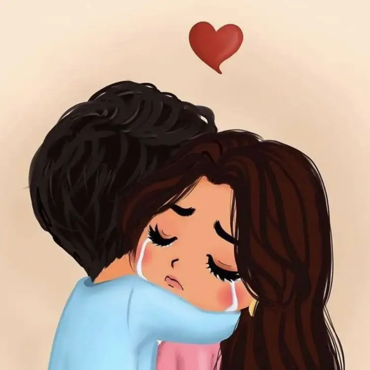 cute couple dp cartoon
